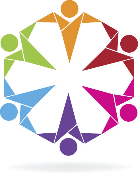 团队成员手牵手图标图标图片下载