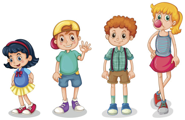 四个孩子图片下载