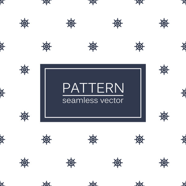 海洋极简模式-无缝矢量设计。图片下载