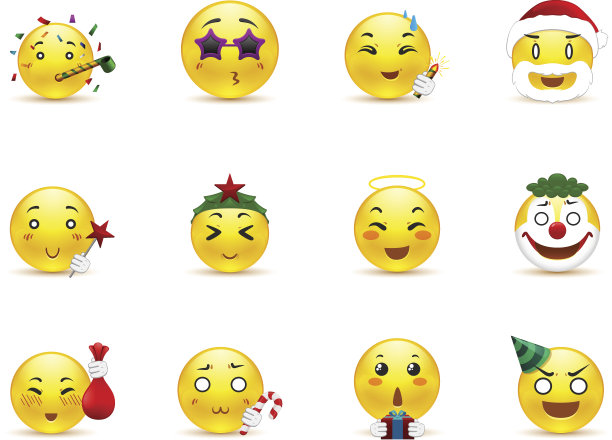 有趣的节日动漫贴纸图片下载