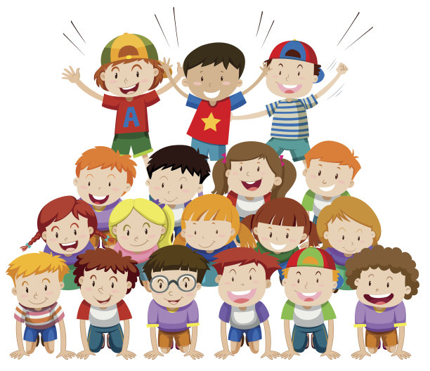 孩子们玩人类金字塔图片下载