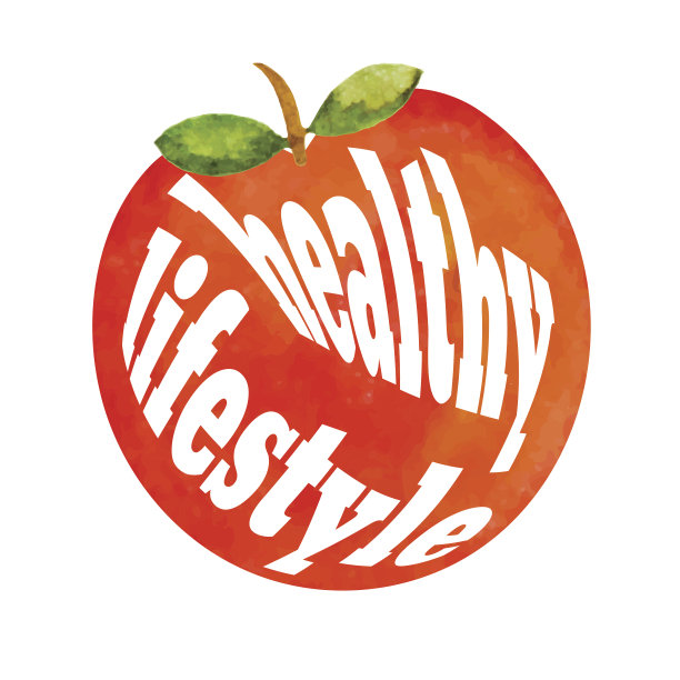 苹果用水彩画上文字图片下载