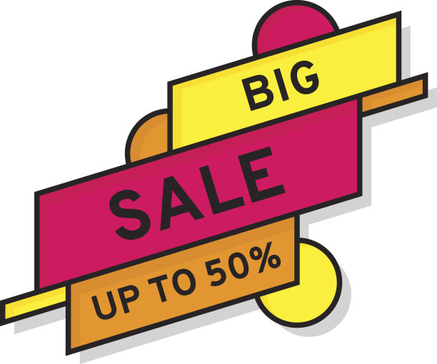 大减价贴纸，现代平面彩色设计图片下载