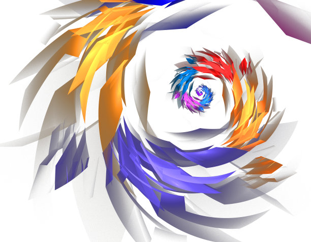 彩色抽象分形插画图片下载