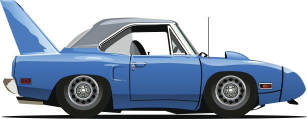 卡通的复古车素材图片