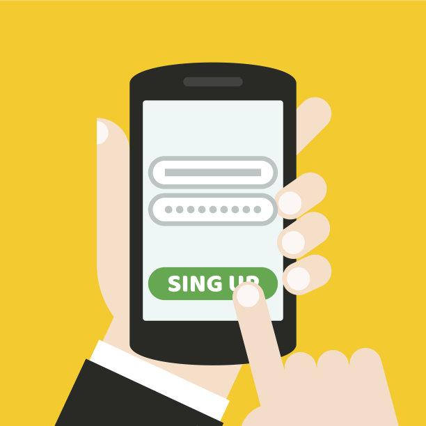 手持带有图标和按钮的手机图片下载