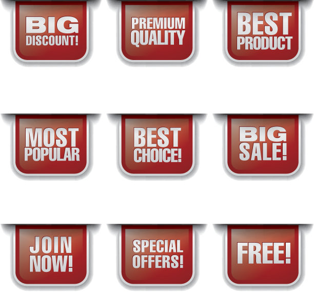 广告折扣横幅和贴纸图片下载