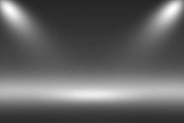 产品展示聚光灯在黑色背景-神秘的雾无限黑暗地平线地板图片下载