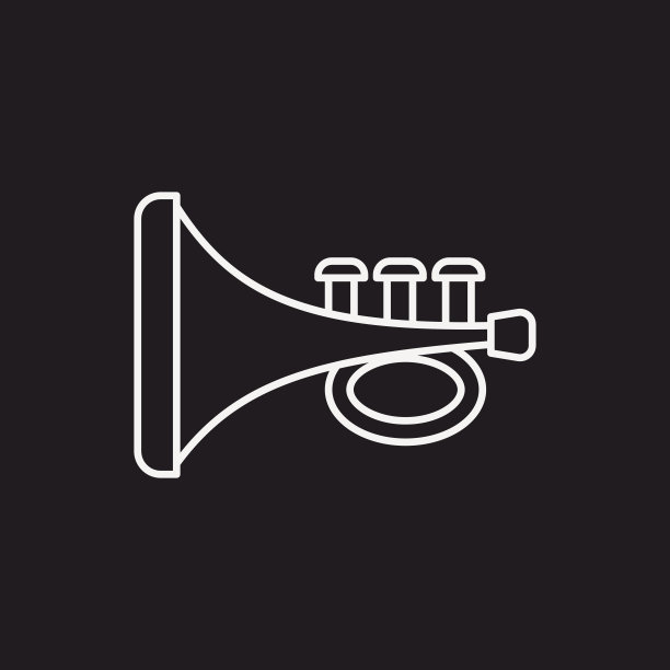 婴儿玩具喇叭系列图标图片下载