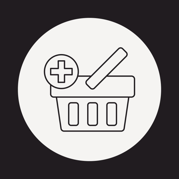 购物篮线条图标图片下载