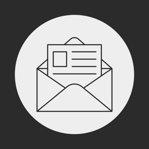 办公邮件线性图标图片下载