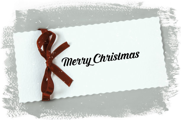 红丝带圣诞贺卡图片下载