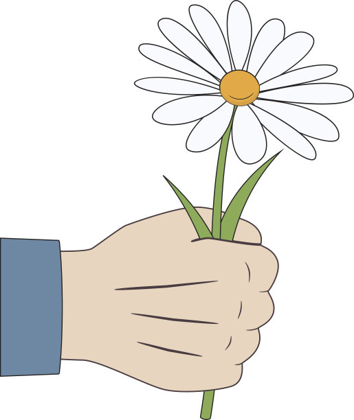 手拿鲜花图片下载