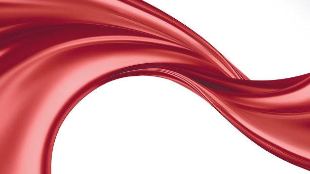 飞行的红色丝绸素材图片