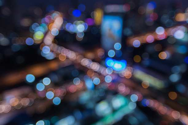 X跨越抽象的散景城市景观图片下载