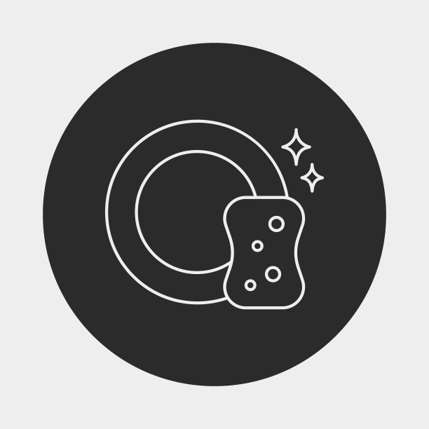 洗碗线条图标图片下载