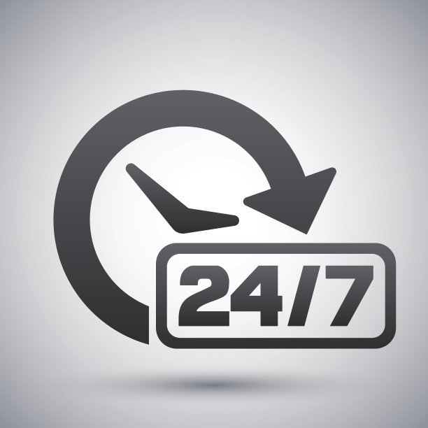 矢量开放小时和天的图标图片下载