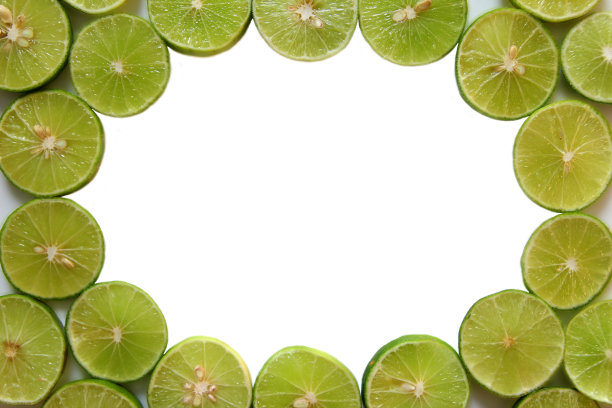 成熟和新鲜的酸橙接近背景。图片下载