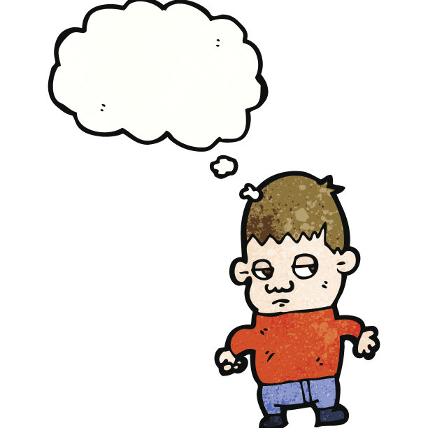 卡通疲惫的男孩图片下载