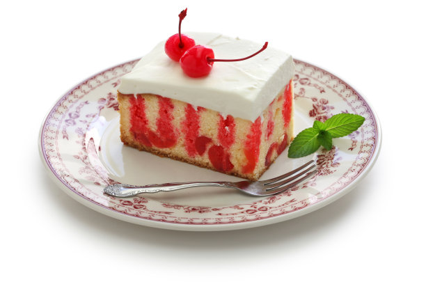 自制樱桃戳花蛋糕图片下载