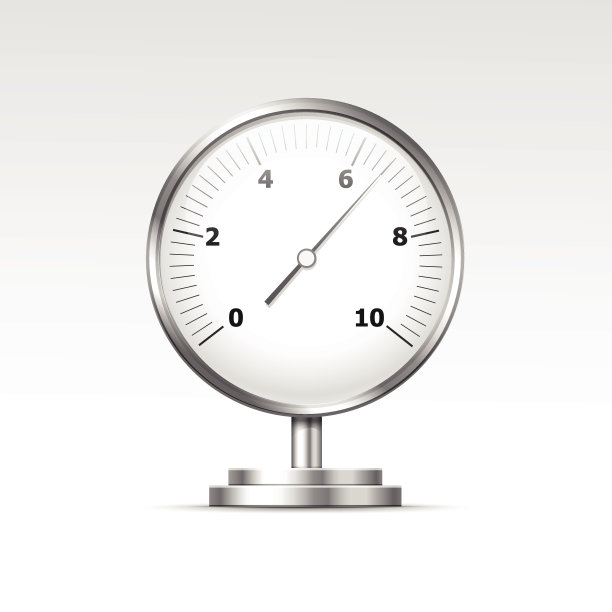 矢量压力表压力表隔离在白色背景上图片下载