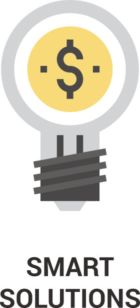 智能解决方案图标概念图片下载