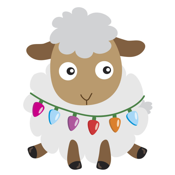 可爱羊矢量图图片下载