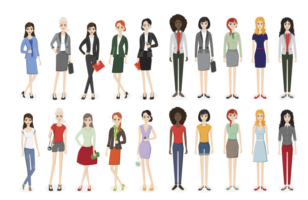 一组劳动人民站着。图片下载