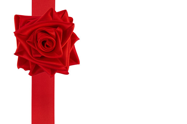 丝带系成玫瑰图片下载