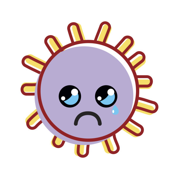 可爱的太阳，可爱的眼睛和脸颊图片下载