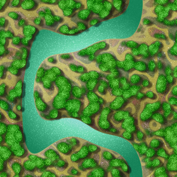 迷你景观无缝生成背景图片下载