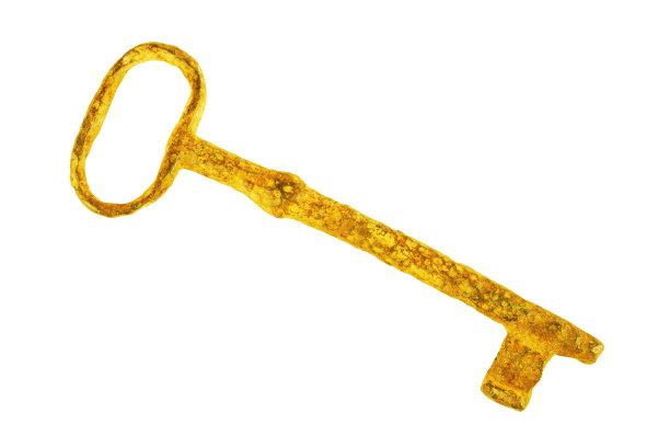 老金钥匙孤立上白图片下载