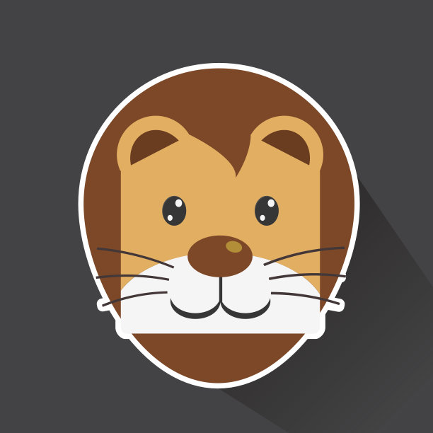 Vector of Lion在贴纸风格图片下载