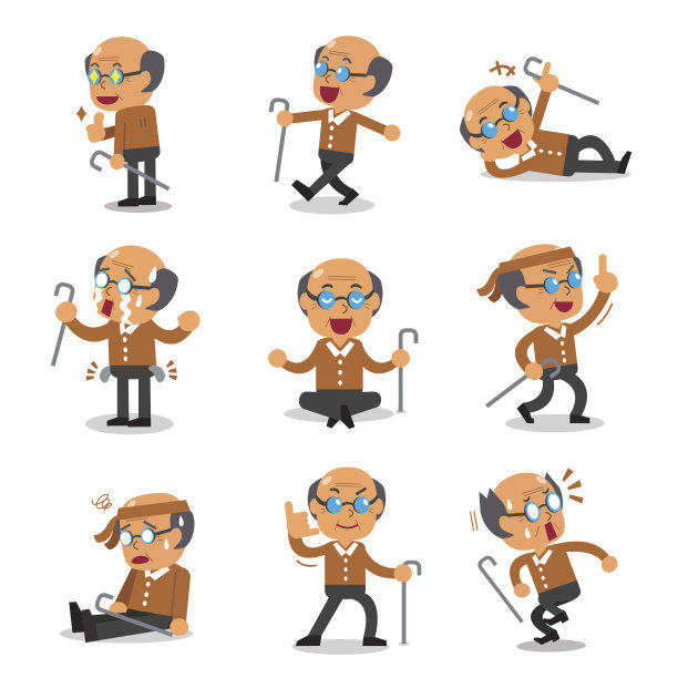 卡通高级男子人物造型图片下载