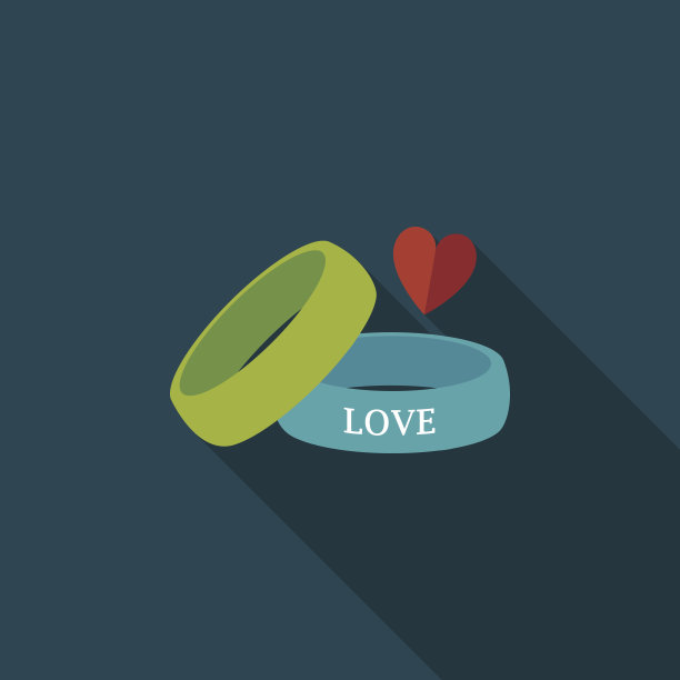 情人节情侣手链长影图标，eps10图片下载