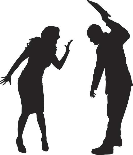 矢量剪影的一对。图片下载