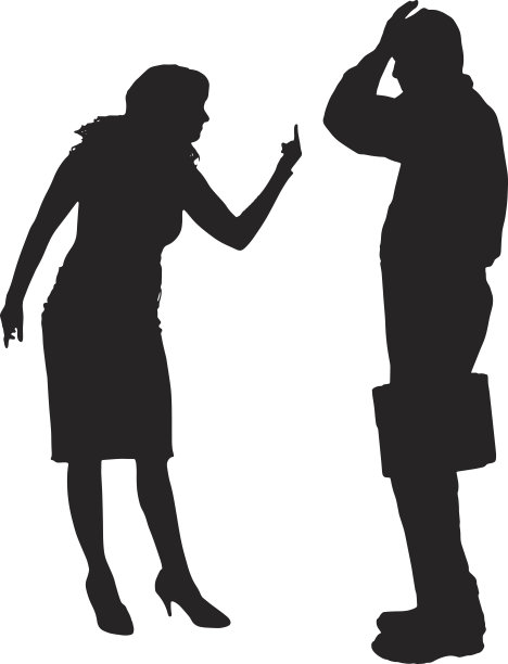 矢量剪影的一对。图片下载