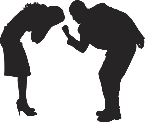 矢量剪影的一对。图片下载