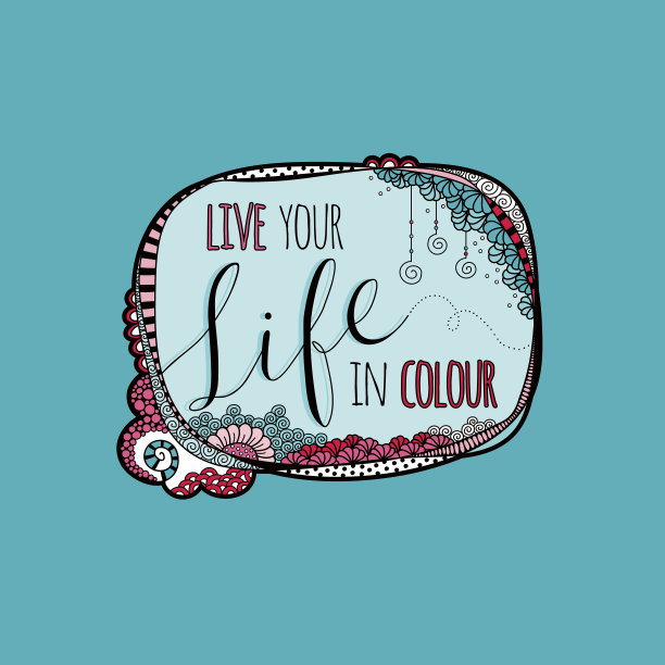 生活在彩色手绘矢量插图你的生活图片下载