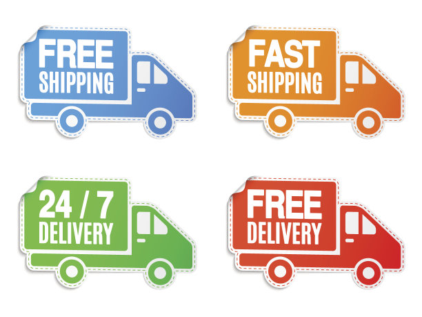 免费送货和免费送货标签图片下载