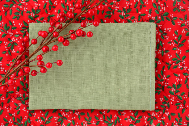 空白亚麻圣诞标志图片下载