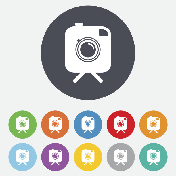 潮人摄影相机标志图标。复古相机。图片下载