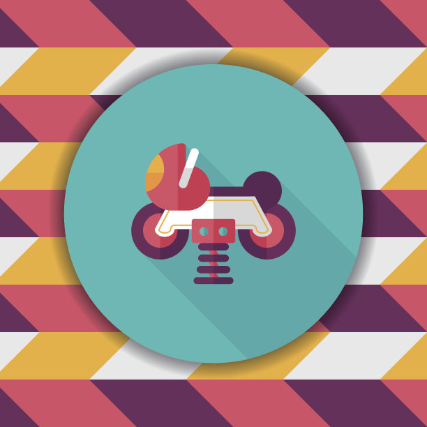 游乐场玩具马达的图标有长长的阴影图片下载