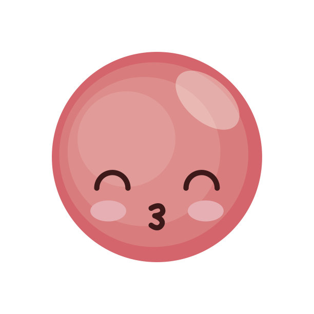 面部表情卡哇伊孤立素材图片