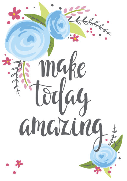 让今天变得神奇——励志名言和玫瑰。图片下载