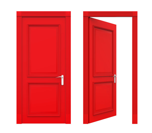 关闭和打开的门隔离图片下载