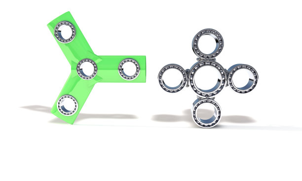 经典和三手指尖陀螺，3d渲染图片下载