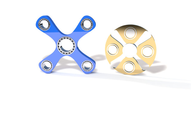 四手和钛指尖陀螺，3d渲染图片下载