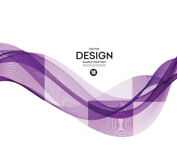 抽象矢量背景，紫色波浪图片下载