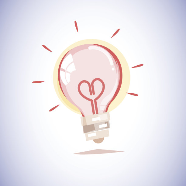 灯丝呈心形的灯泡图片下载